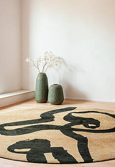 ковер в интерьере Shapes LS6083-L407 круг