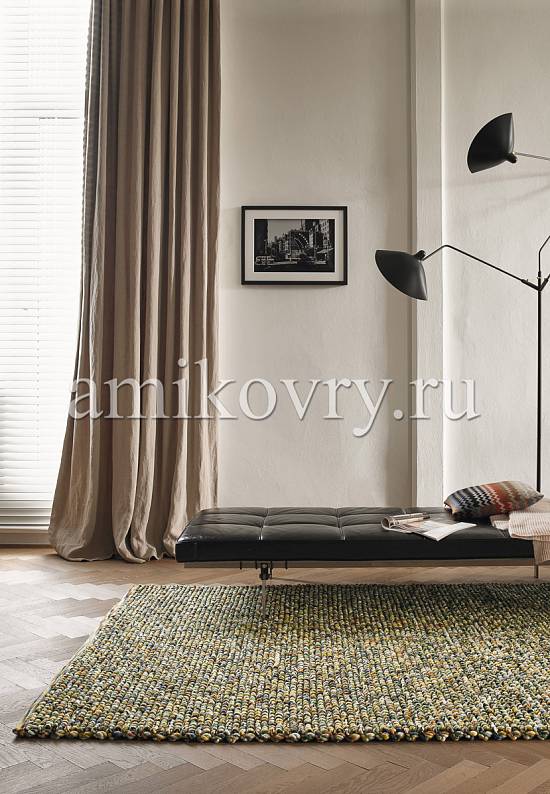 Дизайнерский безворсовый ковер из шерсти Marble-29507