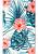 Бирюзовый коврик для ванной  Hibiscus 03 Coral