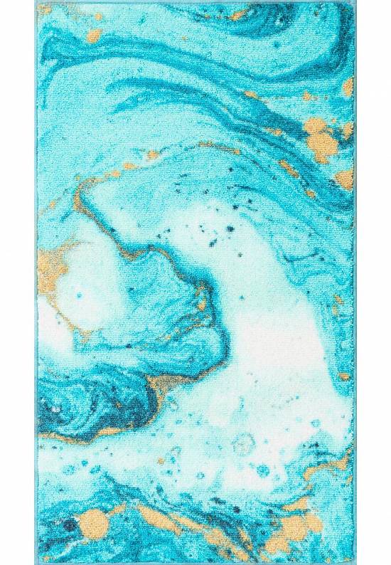 Бирюзовый коврик для ванной  Marbling 01 Turquoise