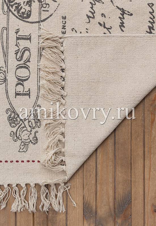 Безворсовый ковер из хлопка JHC-17-12 natural-grey