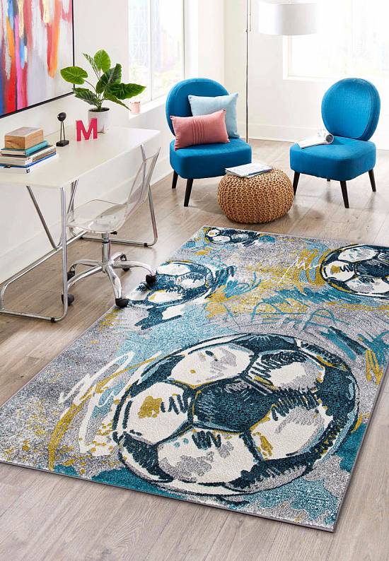 Недорогой синтетический ковер C077-Multicolor