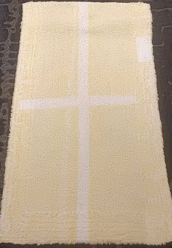 Двусторонний коврик для ванной  Natura Heavy 1601 White discount