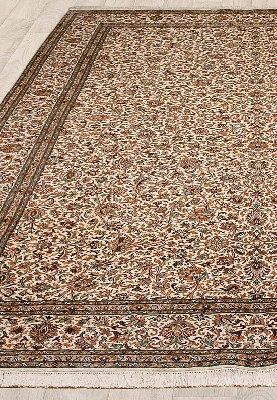 Шелковый ковер ручной работы из Индии 234773-Afshar beige/beige