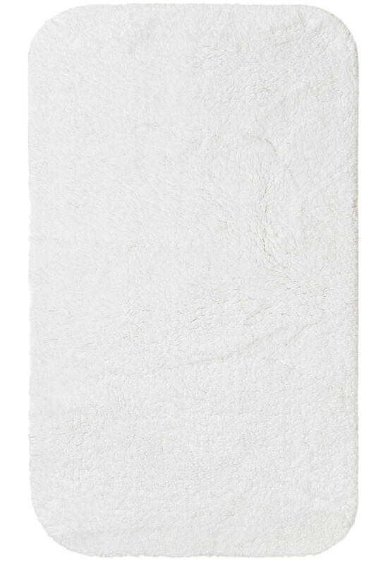 Белый коврик для ванной Organic Soft 1601 White