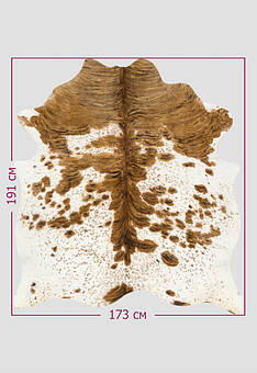 размер натуральной шкуры коровы Полосы светло-коричневые 1106