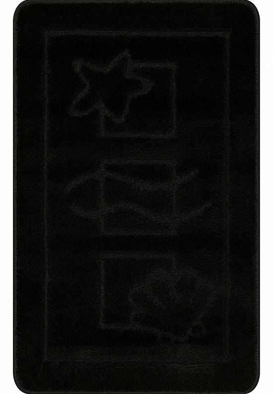 Черный коврик для ванной Maritime 2513 Black