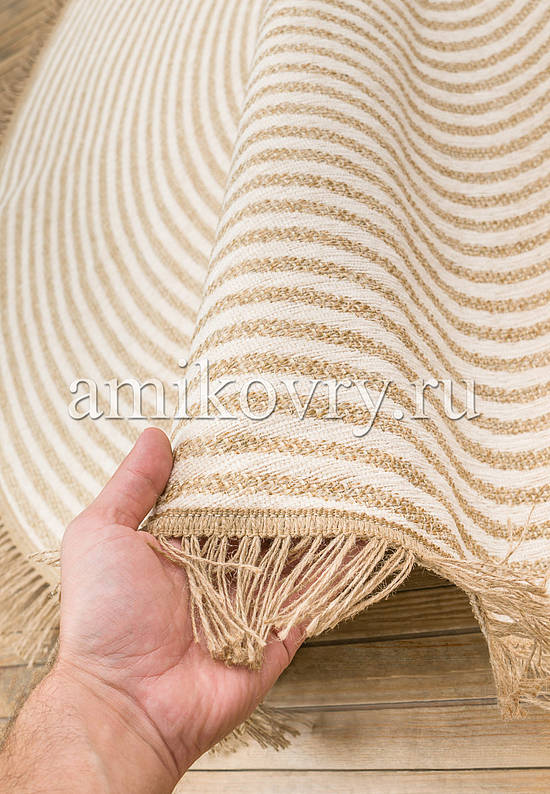 Безворсовый ковер из хлопка BRK 07-Ivory