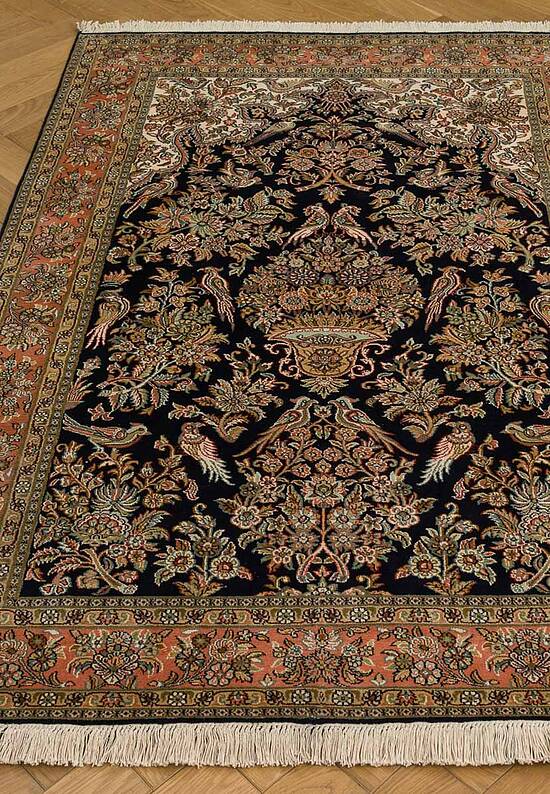 Шелковый ковер ручной работы IIST-GI57KE7N7 Blue Birds