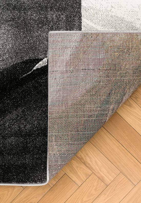Современный синтетический ковер D819-Gray-Red