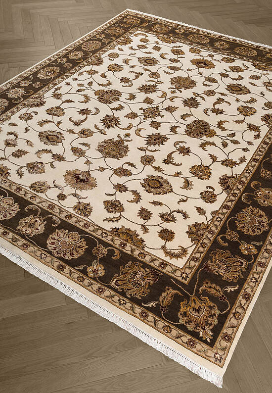 Элитный ковер ручной работы 10/10 AM-101-3-Ivory/Brown