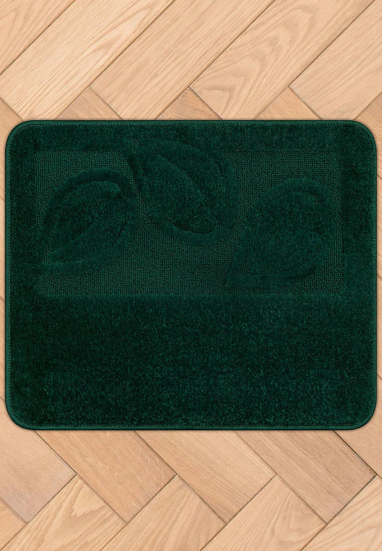 Зеленый коврик для ванной Flora 2536 Hunter Green