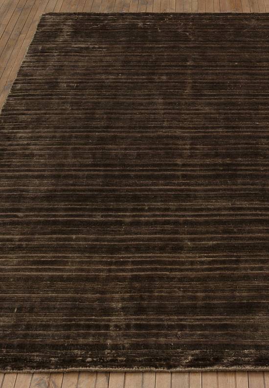 Однотонный ковер из вискозы 8005-Dark brown