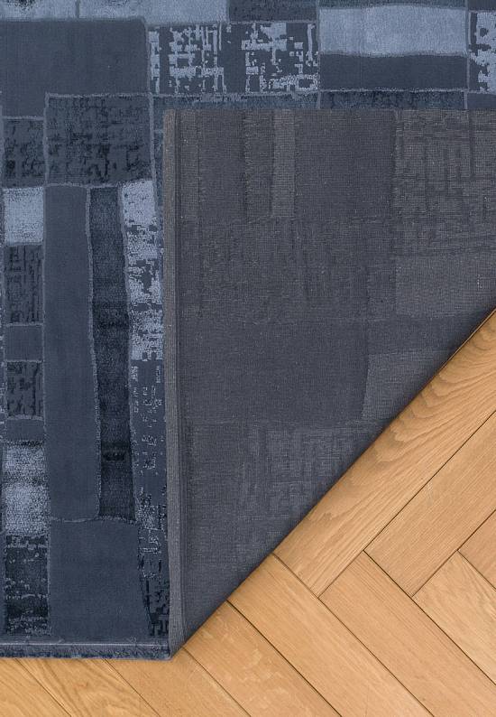Винтажный ковер из полиэстера TOR 04 Denim