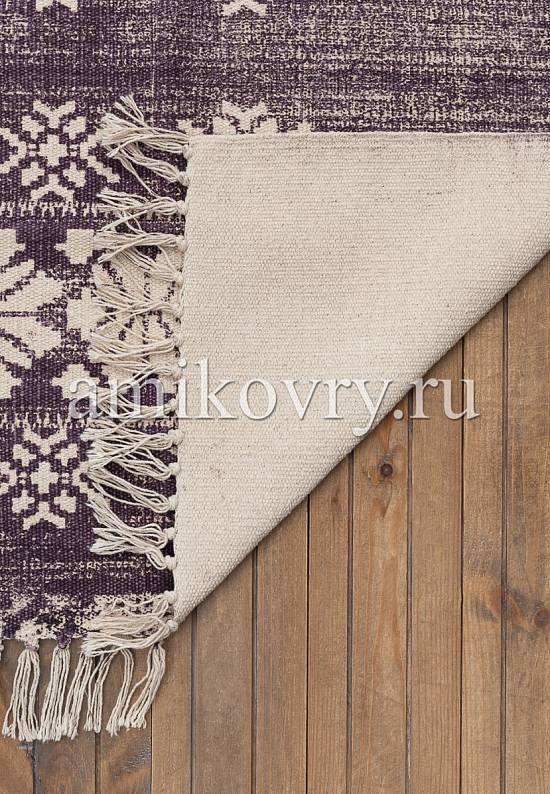 Безворсовый ковер ручной работы из Индии JHC-17-04 natural-purple