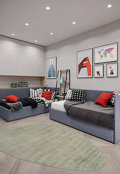 ковер в интерьере Regal VR5309-V410 фигура