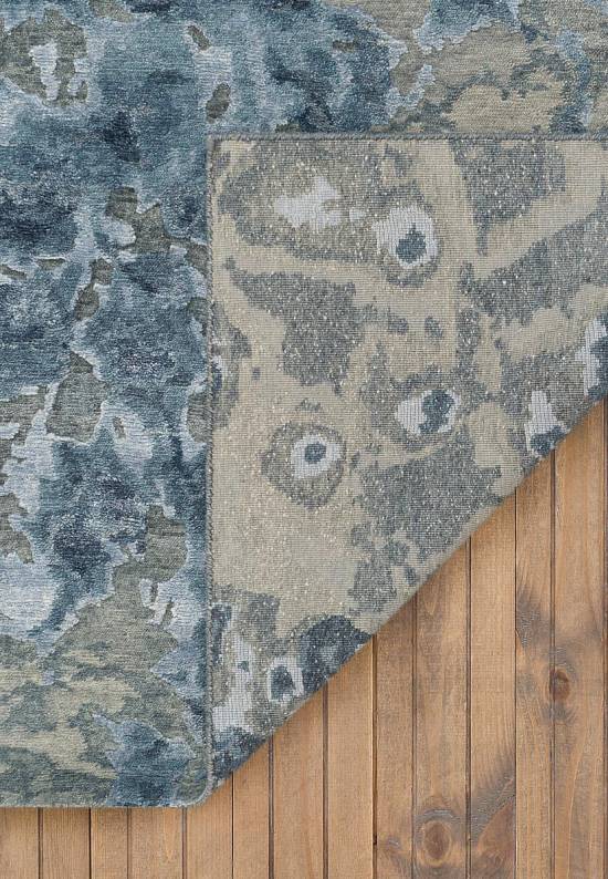 Индийский ковер ручной работы Flora Grey Blue