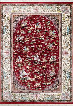 дизайн ковра Ottoman Silk Shekargah-Modern Red