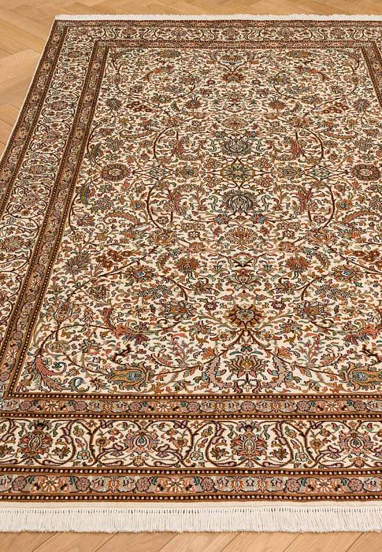 Шелковый ковер ручной работы 235769-Shah Abas beige/beige