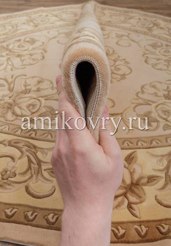 Шерстяной ковер QJ0312MB-1-beige/pink