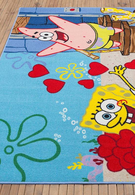Детский ковер с ворсом Sponge Bob Friendship-01 Turquoise