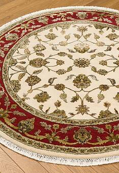 ковер в перспективе по ворсу Kashan gold 10/10 CH-102-1-Ivory/Red круг