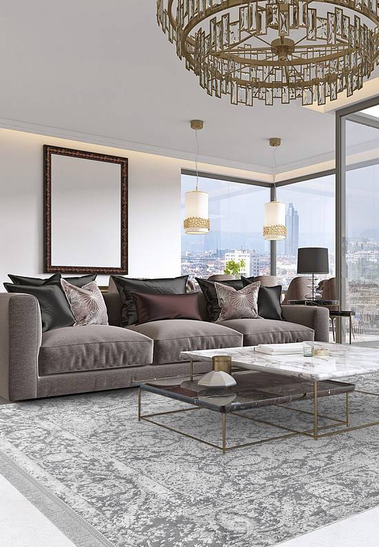 Турецкий винтажный ковер ST 02 Grey XW