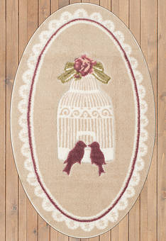 Коврик для ванной Confetti Bath Bella Bird Cage 02 Beige овал