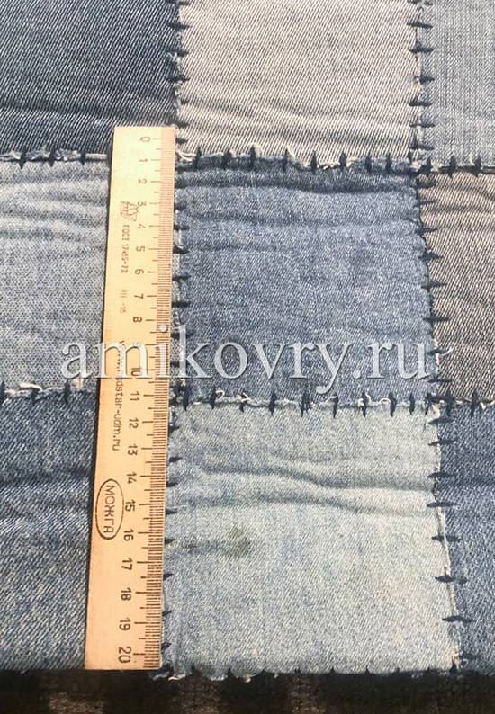 Ковер пэчворк ручной работы из джинсы Small Patch-Natural discount4