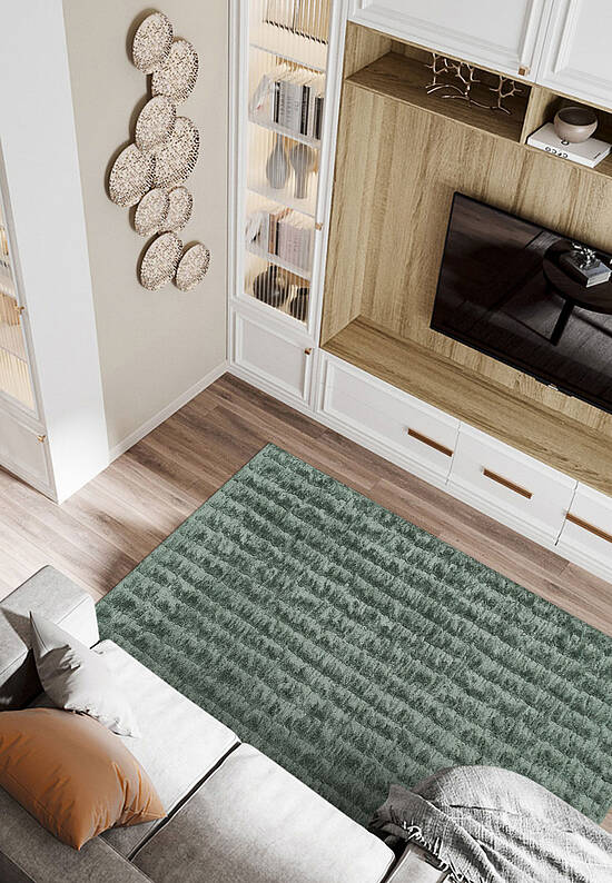 Пушистый ковер из полиэстера RN4631-R802