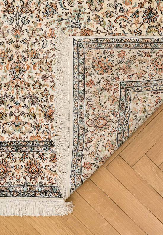 Шелковый ковер ручной работы из Индии 230937-Afshar beige/beige