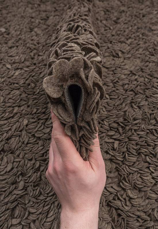 Ковер ручной работы с рельефом 1500.001-dark beige