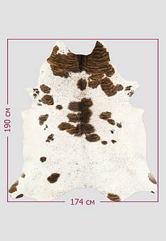 размер натуральной шкуры коровы Триколор экзотик 1118