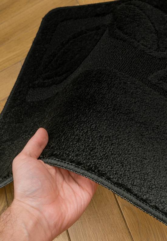 Черный коврик для ванной Flora 2513 Black