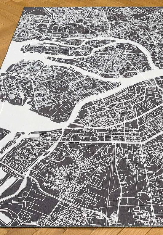 Безворсовый ковер для подростка Map