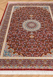ковер в перспективе против ворса Ottoman Silk Atlas-Red