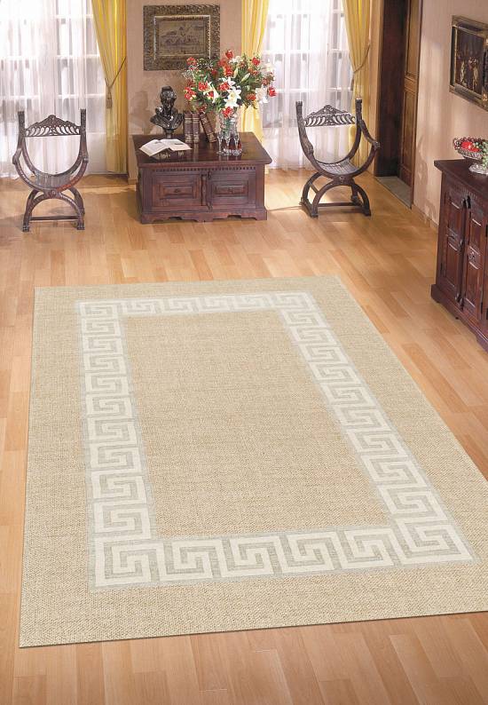 Безворсовый ковер из хлопка BRK 11-Natural White