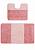 Розовый комплект ковриков для ванной комнаты и туалета Sile 2580 Dusty Rose BQ