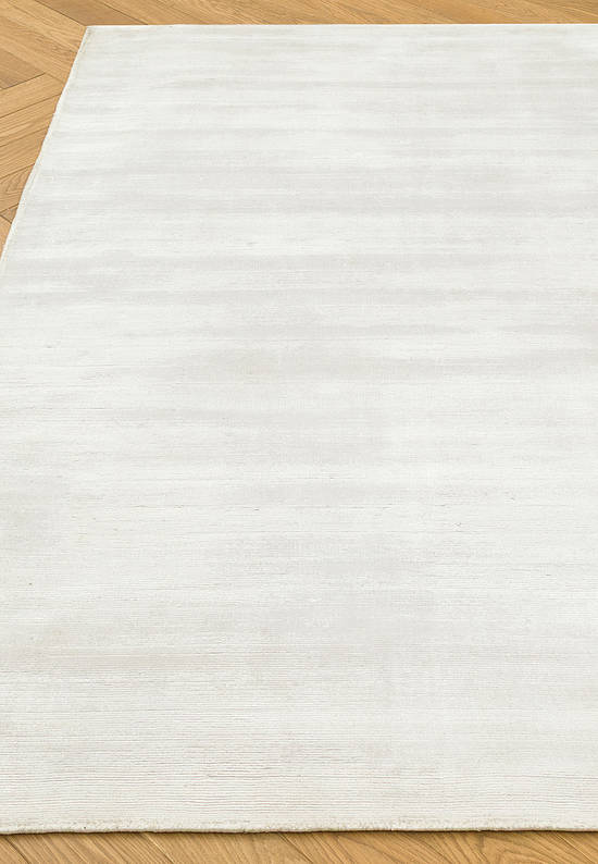 Однотонный ковер ручной работы PHPV-20-White/White