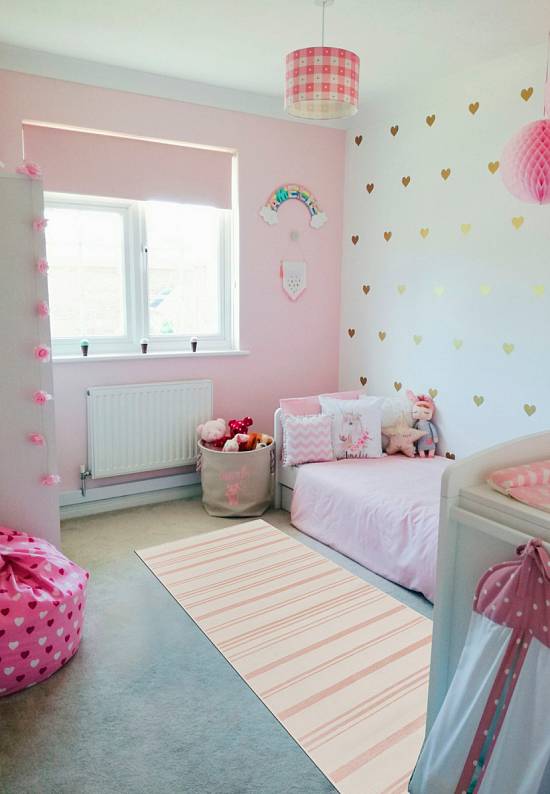 Двусторонний безворсовый ковер MD 02 Soft Pink