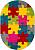 Недорогой синтетический ковер V820-Multicolor