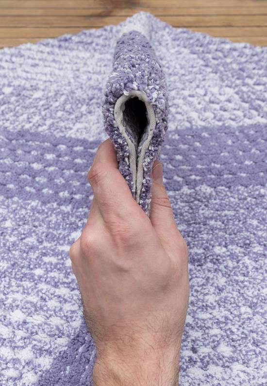 Сиреневый коврик для ванной из хлопка Wall-Purple