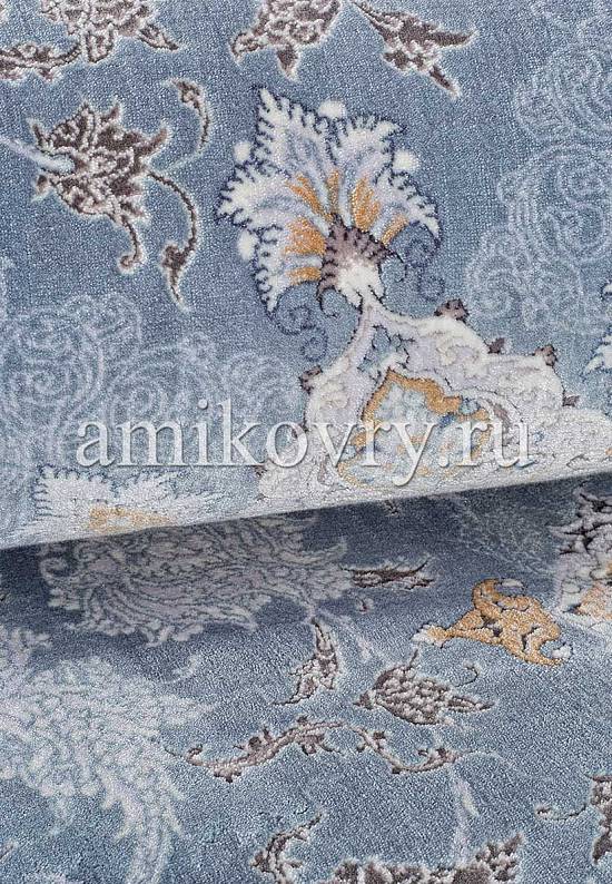 Иранский высокоплотный ковер G253-Pale-Blue