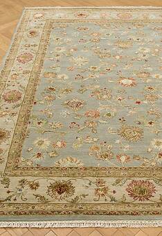 ковер в перспективе по ворсу Kashan Gold AKWS-7089 10/10 HS WS Ice Blue/Light Gold