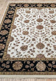 ковер в перспективе против ворса Kashan gold Ivory Black
