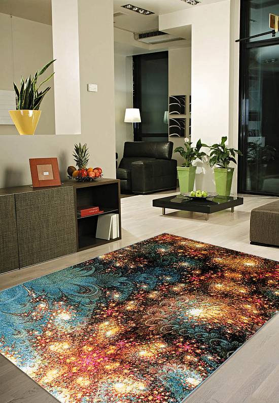 Недорогой синтетический ковер C011-Multicolor