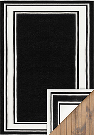 дизайн двустороннего безворсового ковра Noa Kilim NK 06 Black White