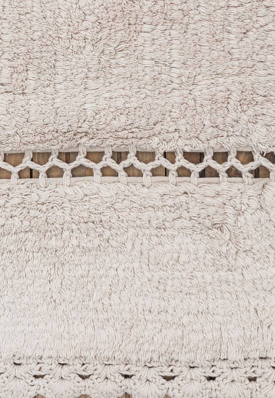Бежевый коврик для ванной из хлопка Lorinda-Beige
