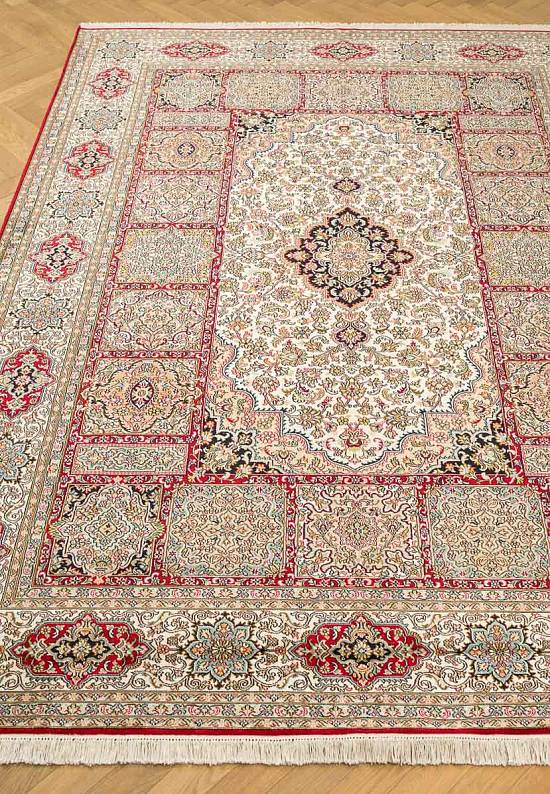 Шелковый ковер из Индии Shiraz Red Beige