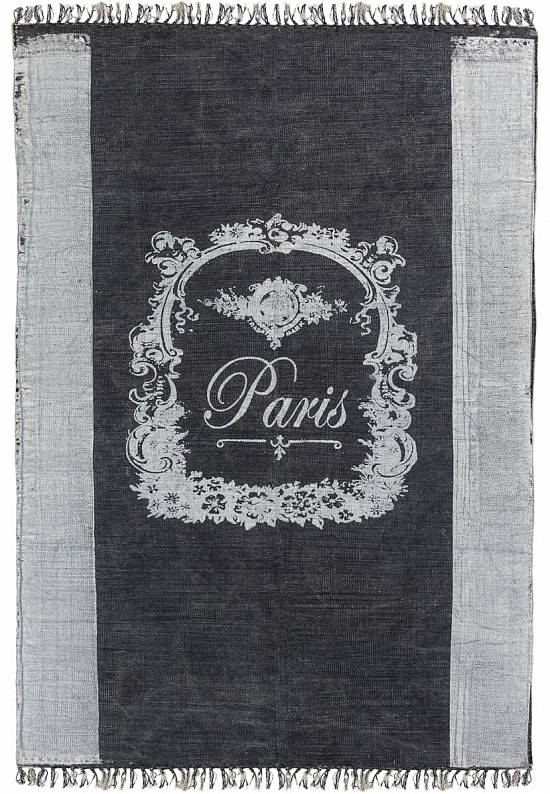 Безворсовый ковер из хлопка JHC-19 blue-white paris